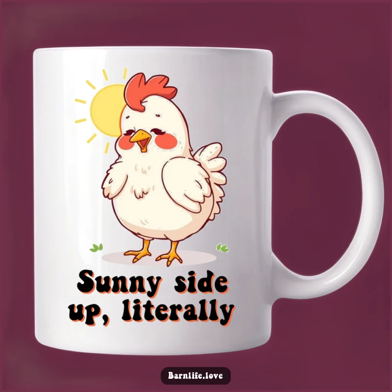 Funny Chicken Dusting Feathers Mug - Hilarious Farm Animal Gift Idea