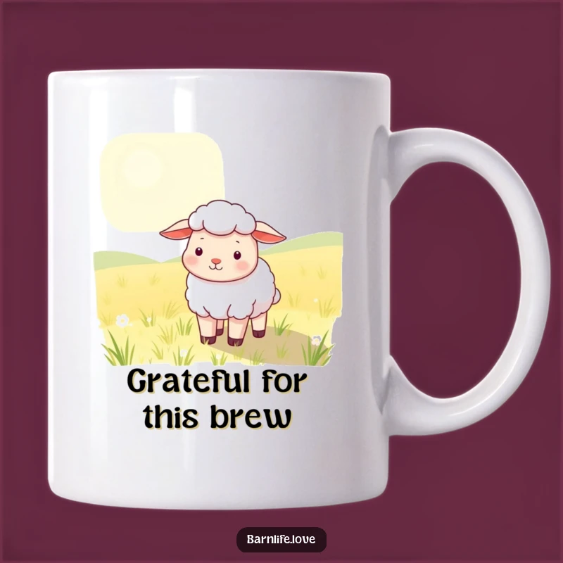 Funny Sheep Mug: Peaceful Farm Animal Gift for Calm and Cozy Moments