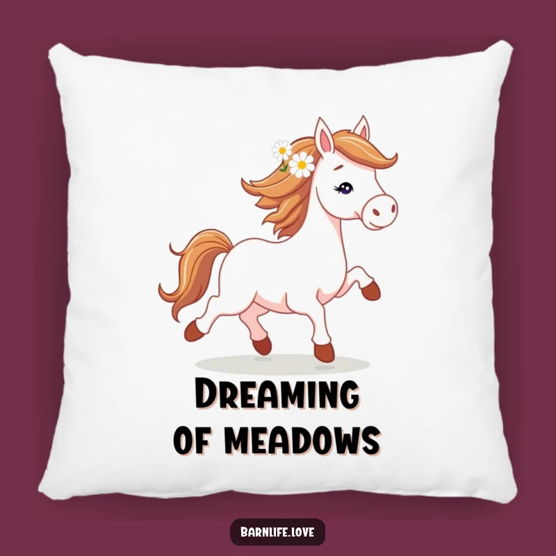 Funny Horse Trotting Pillow: Cozy Comfort with Equestrian Flair