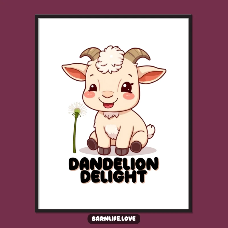 Funny Goat Munching Digital Art: Instant Farmyard Humor Download