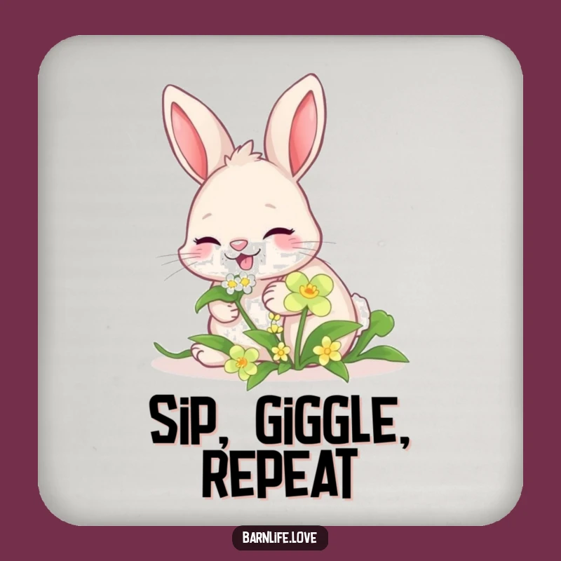 Funny Giggling Bunny Coasters: Protect Surfaces with Cute Charm