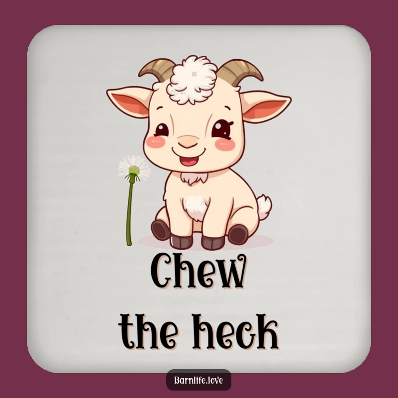 Funny Goat Munching Coasters: Protect Surfaces with Farm Charm