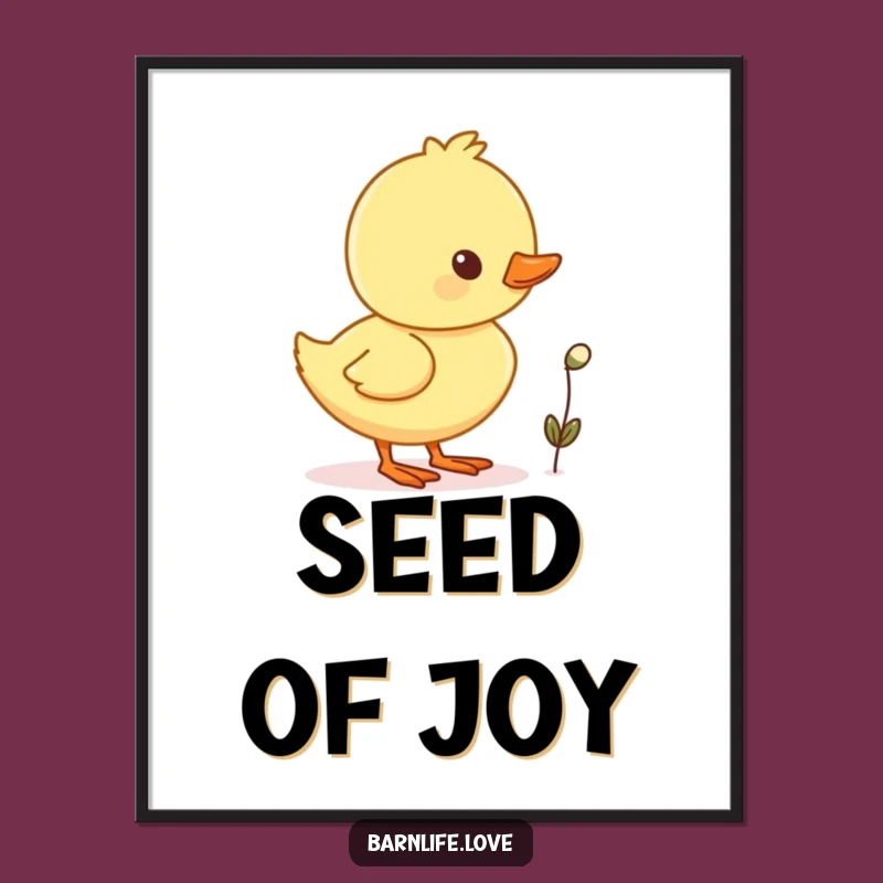 Funny Duckling Waddling Poster: Adorable Wall Art for Cheerful Spaces