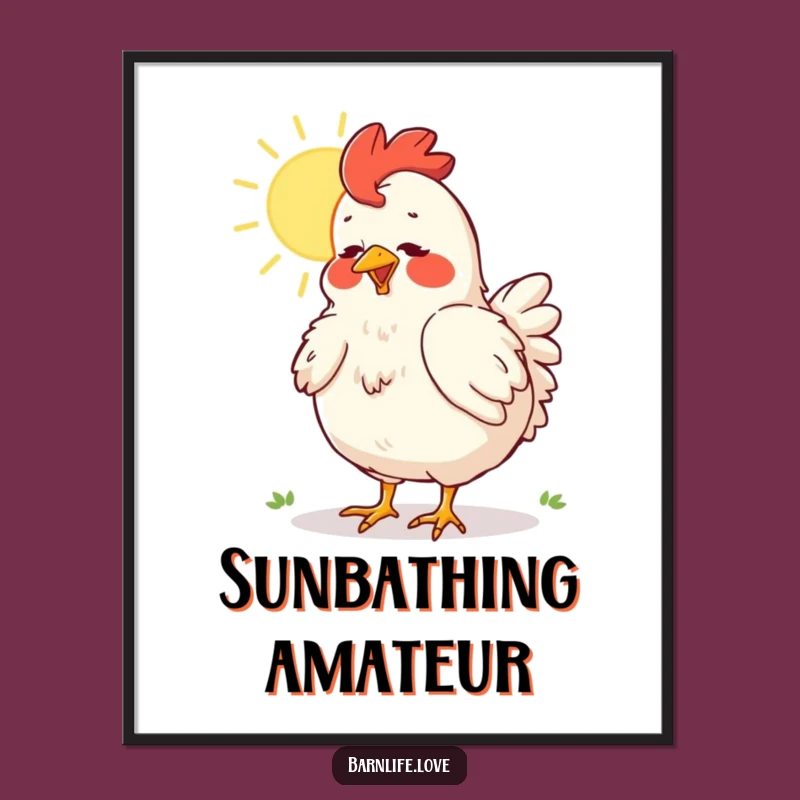 Funny Chicken Poster: Hilarious Farm Art to Brighten Your Space
