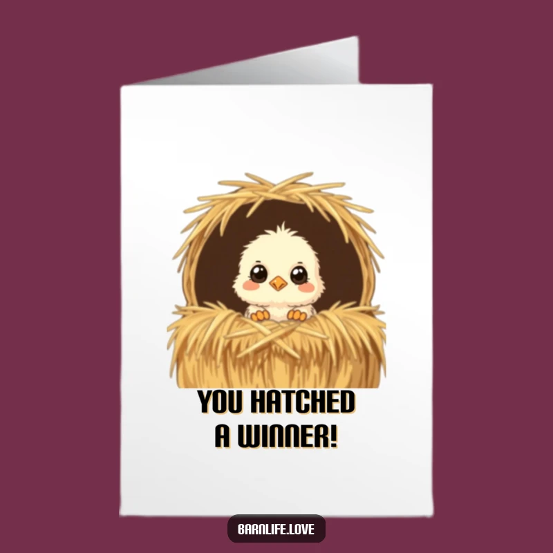 Free Printable Chick Congrats Card - Fluffy Peeker Funny Downloadable Gift