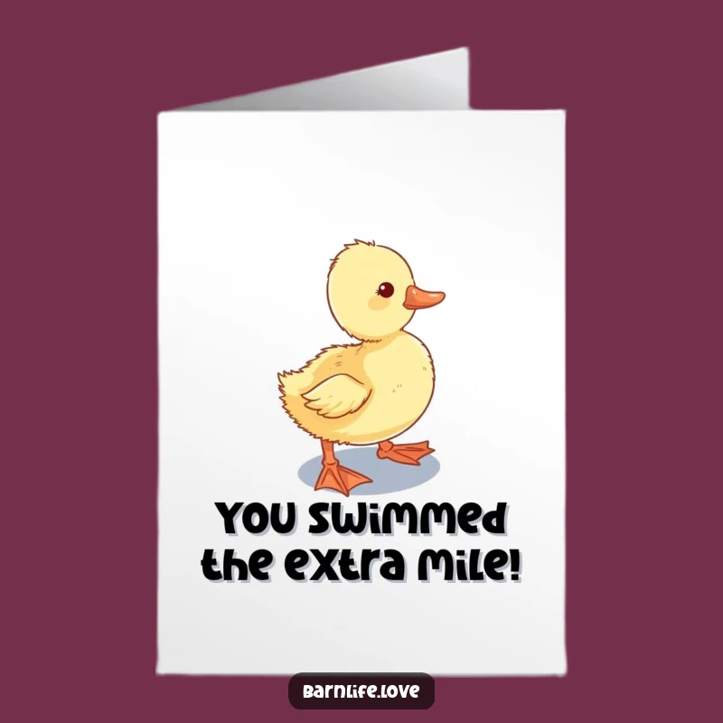Free Printable Duckling Congrats Card - Waddling Wonder Funny Downloadable Gift