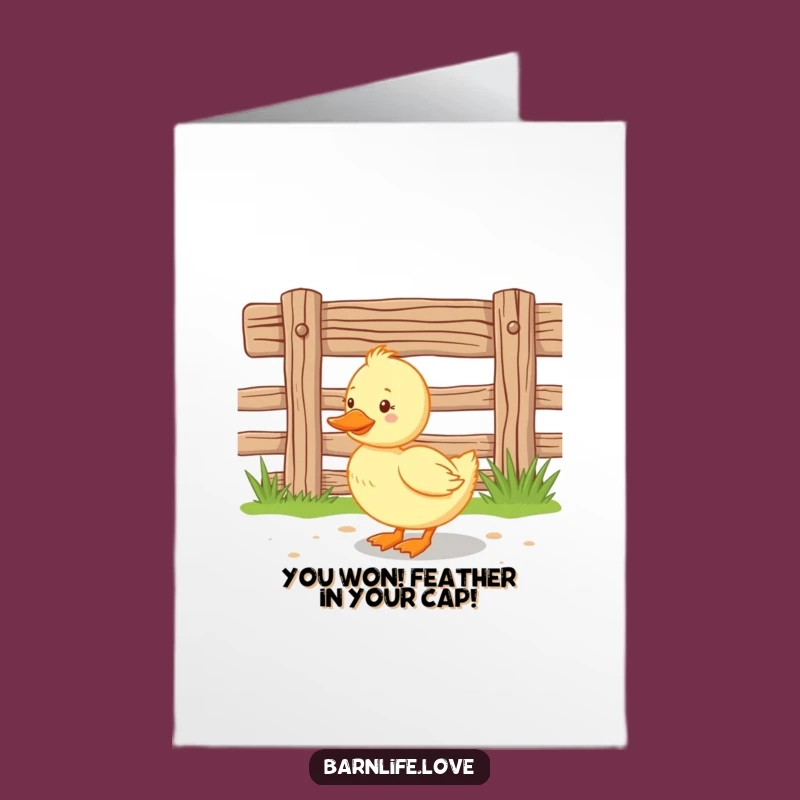 Free Printable Duckling Congratulations Card: Funny Farm Animal Downloadable Greeting