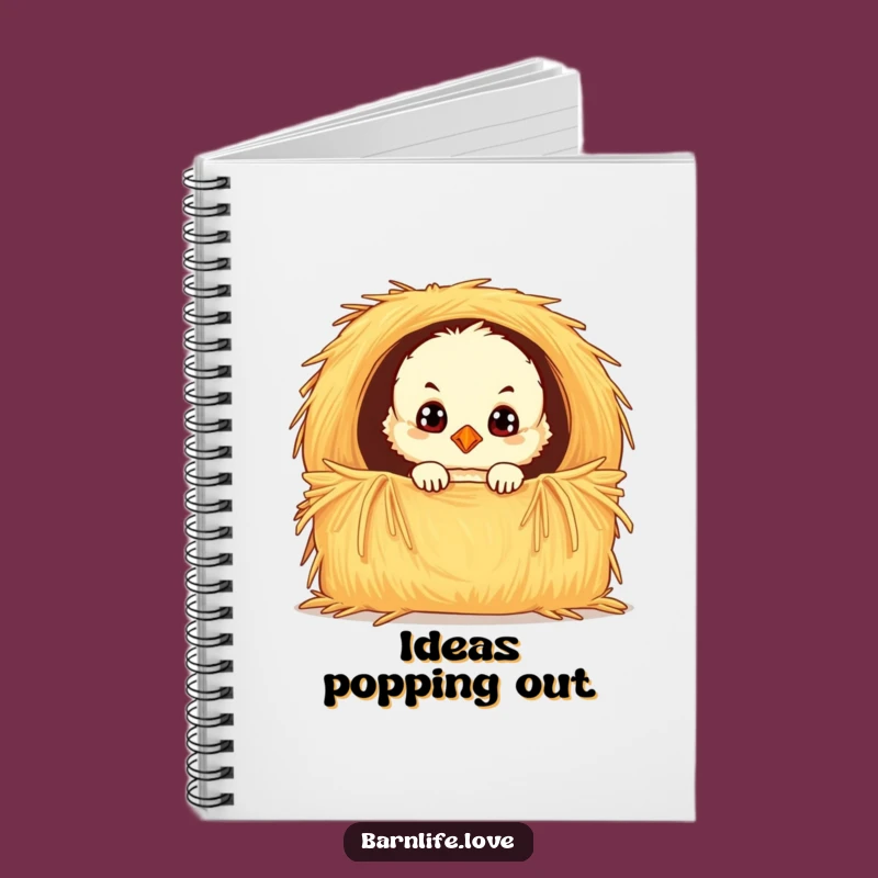 Funny Chick Notebook: Cute Farm Animal Journal, Wide-Eyed Chick Penmanship Pad