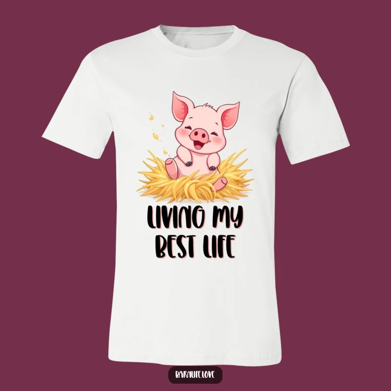 Funny Piglet T-Shirt: Joyful Farm Animal Tee for Humorous Gift Lovers