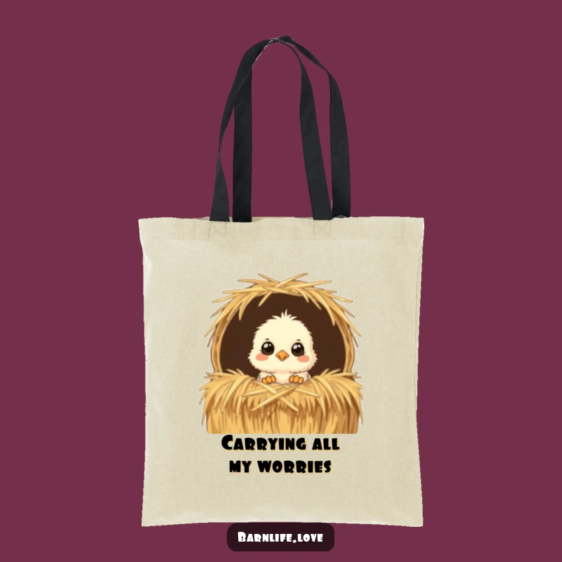 Funny Chick Tote Bag: Durable Farm Animal Bag for Humorous Shopping