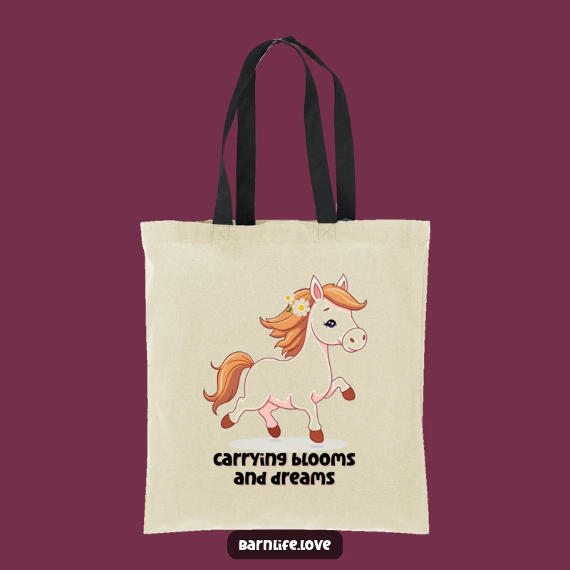 Funny Horse Trotting Tote Bag: Carry Your Equestrian Essentials