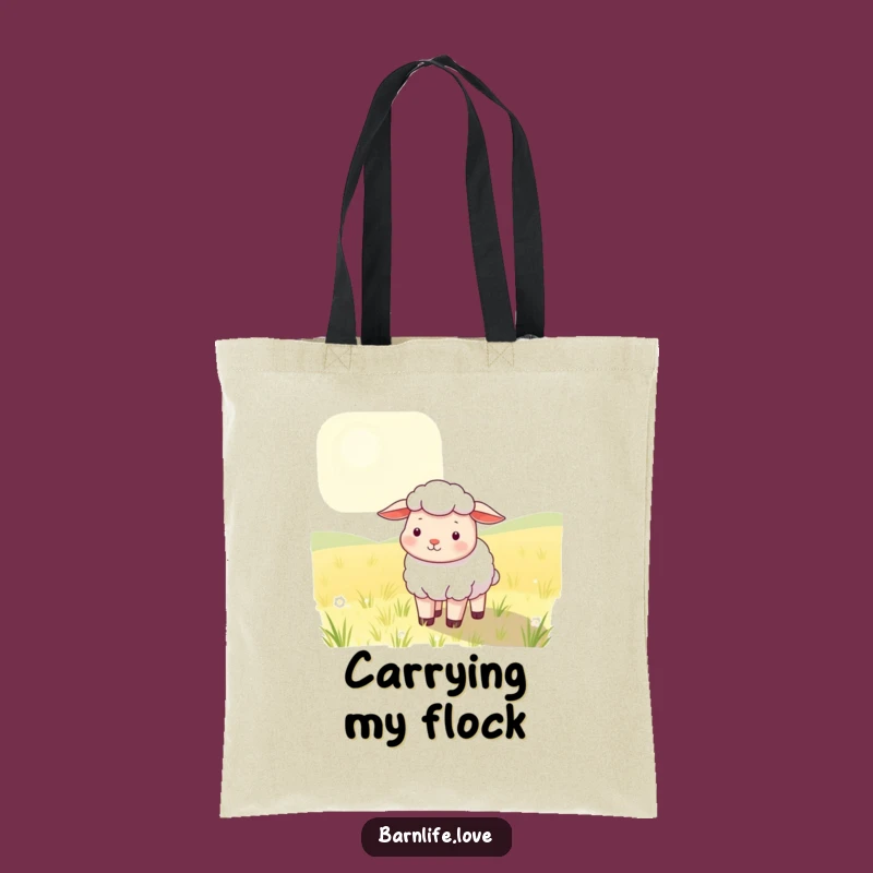 Funny Sheep Tote Bag: Durable Farm Animal Bag for Humorous Outings