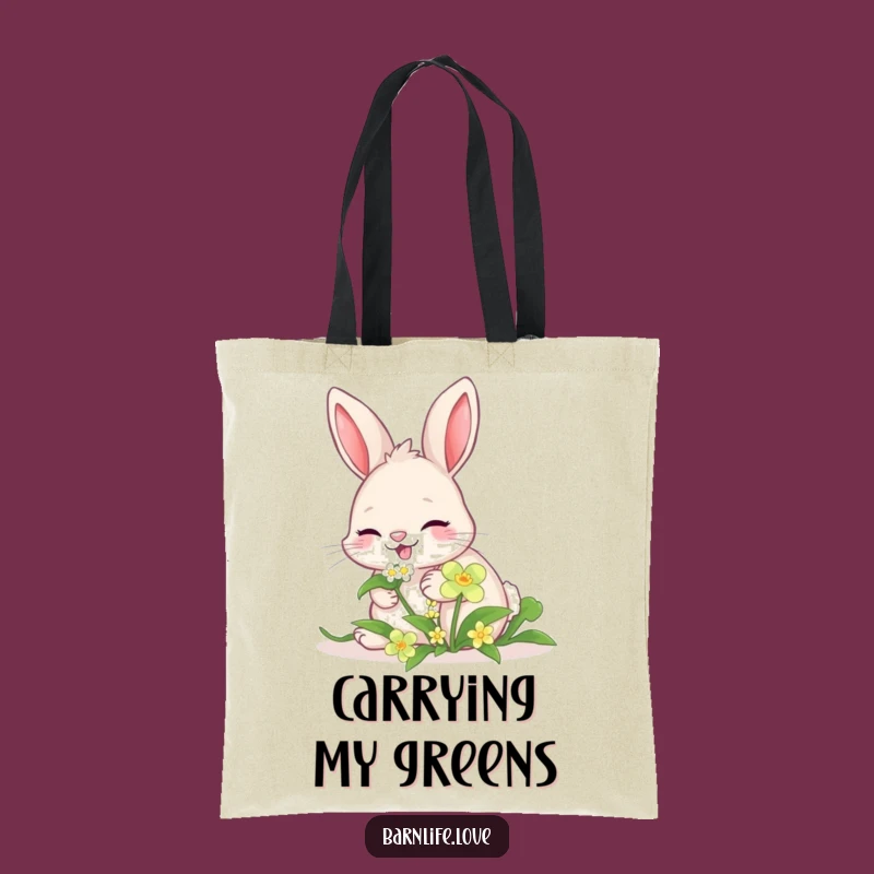 Funny Giggling Bunny Tote Bag: Carry Your Joyful Essentials