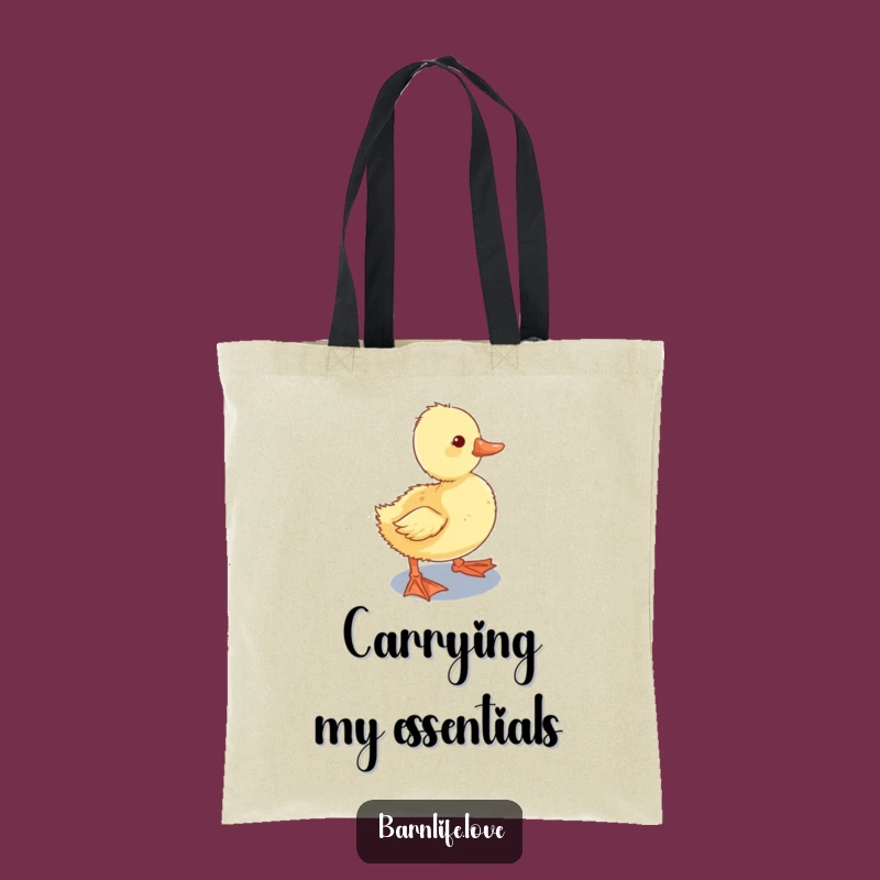 Funny Duckling Tote Bag: Durable Farm Animal Bag for Humorous Errands